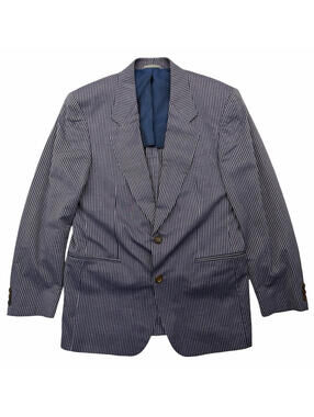 Hugo Boss Easy Line Cotton Sport Coat Blazer Striped Purple Size EU 48 | US 38 R